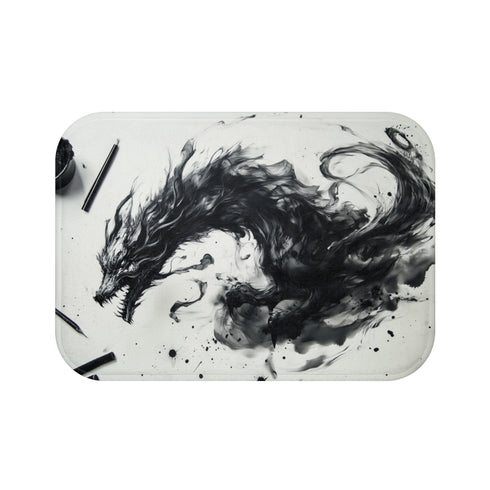 "Ink Creature Bath Mat Design"