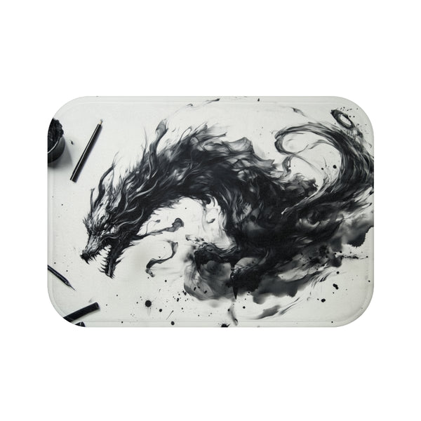 "Ink Creature Bath Mat Design"