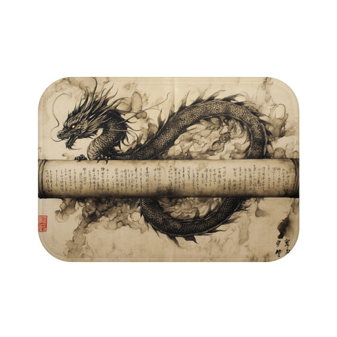 Ink Dragon Bath Mat Design