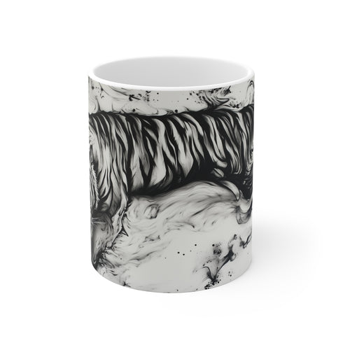 Ink Swirl Tiger Coffee Mug