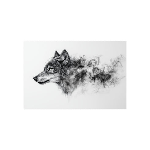 Ink Wolf Transforming Into Smoke