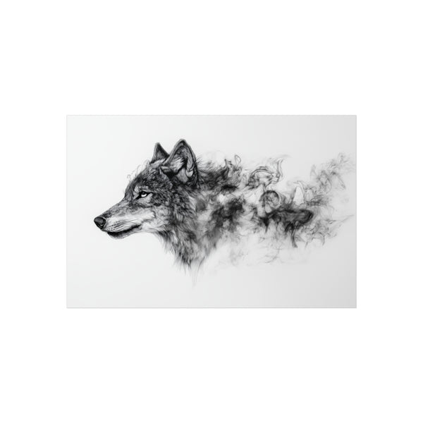 Ink Wolf Transforming Into Smoke