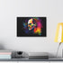Steve Jobs tribute canvas print in vibrant neon watercolor.
