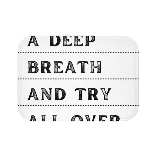 Inspirational Typographic Bath Mat