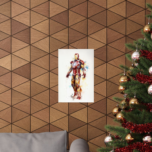 Iron Man Poster - Matte Paper, Indoor, 12" x 18" Marvel Superhero.