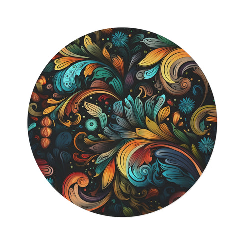 "Isomorphic Round Rug: Modern Sophistication"