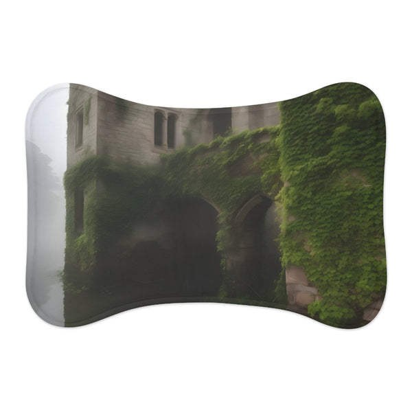 Ivy-covered Medieval Castle Ruins Pet Mat