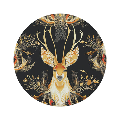"Jackalope Dream Round Rug"