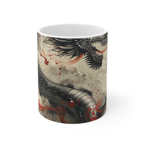 "Japanese Dragon Art Coffee Mug"