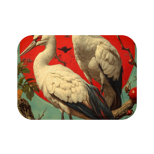 "Japanese Hanafuda Bath Mat: Blossom"