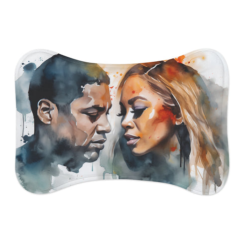 "Jay Z & Beyonce Pet Mat: Watercolor Wonderland"
