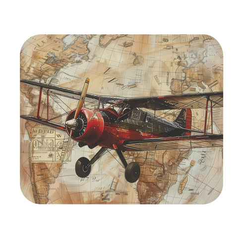 Jet Set Mouse Pad Vintage Airplane Travel