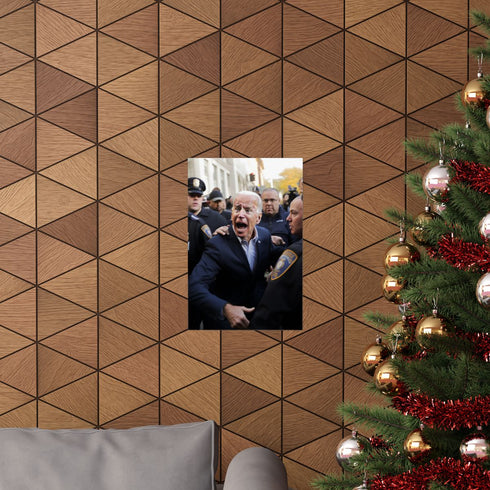 Joe Biden Poster - Dynamic, Matte 12"x18" capturing determined leader in action.