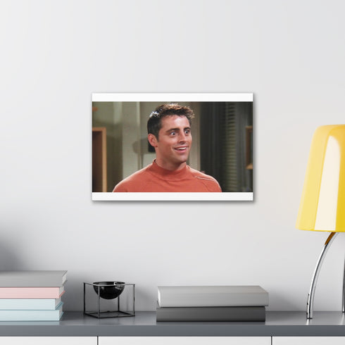 Joey canvas print capturing lovable goofiness of Friends character for fans.