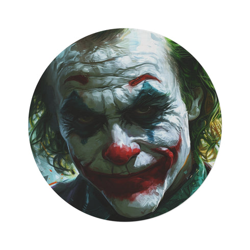 "Joker Madness Round Rug: Add Personality to Any Room!"