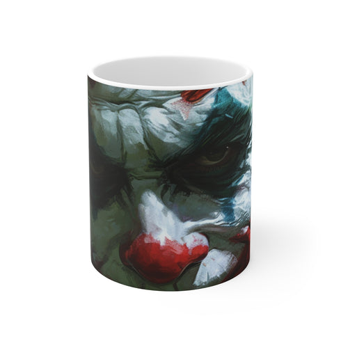"Joker Mug: Hauntingly Captivating Design"