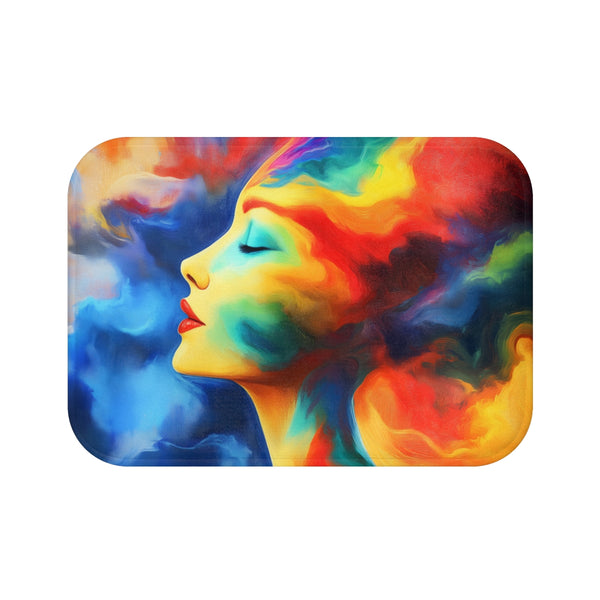 "Joyful Abstract Emotion Bath Mat"