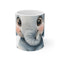 "Joyful Elephant Watercolor Coffee Mug"