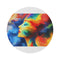 "Joyful Emotion Abstract Round Rug"