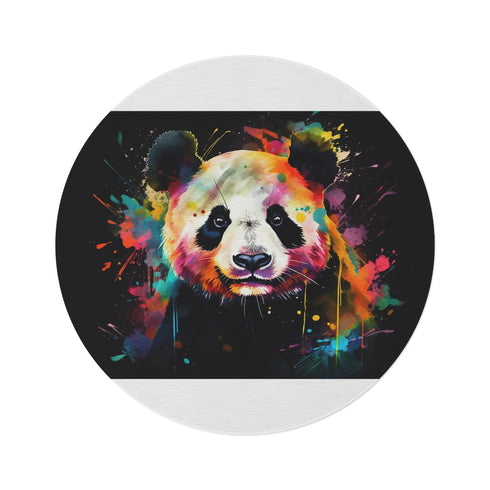 "Joyful Panda Watercolor Rug"