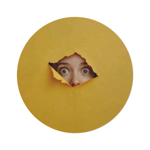 "Joyful Peekaboo Round Rug"