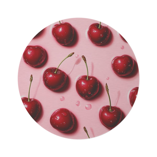 "Juicy Cherry Dream Round Rug"