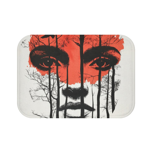 "Juicy Citrus Linocut Bath Mat"