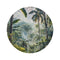 "Jungle Oasis Round Rug: Congo Rainforest Watercolor"
