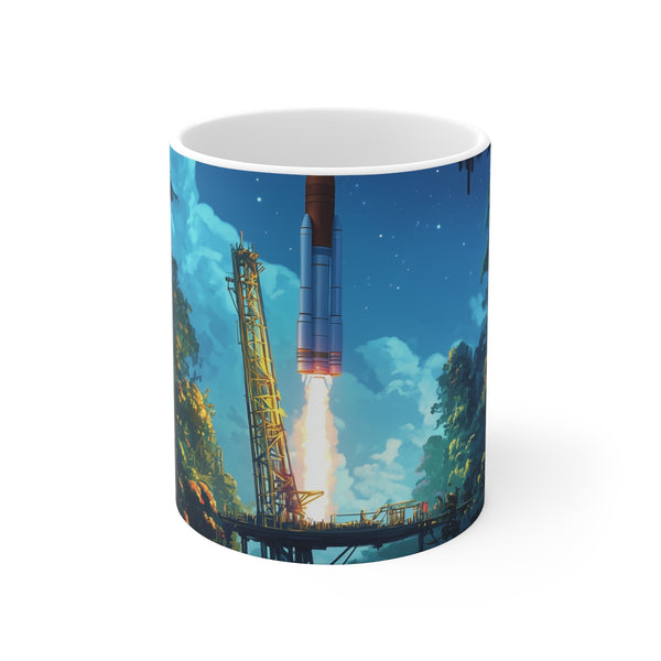 "Jungle Rocket Launch Coffee Mug"
