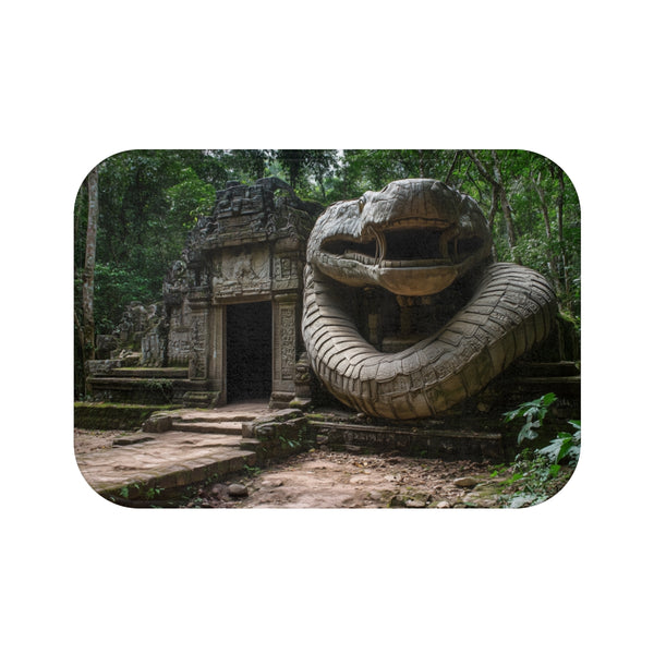 "Jungle Temple Cobra-Shaped Bath Mat"