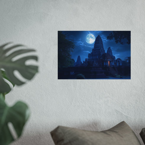 Jungle Temple Illuminated by Moonlight