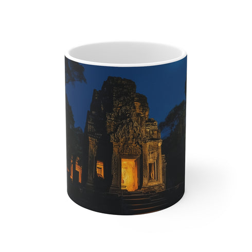 Jungle Temple Moonlit Coffee Mug