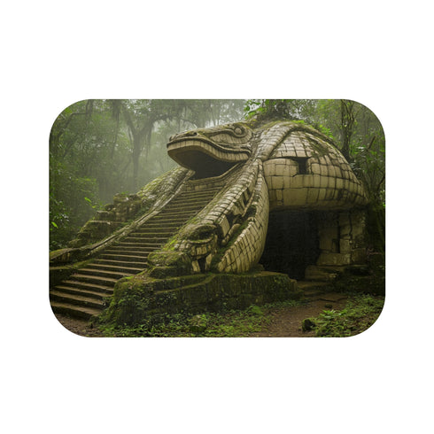 "Jungle Temple Shaped Cobra Bathmat"