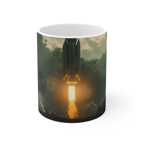 Jungle Themed Rocket Launch Mug