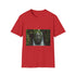 Jungle Waterfall Shaped Like Womans Fac Graphic Unisex Softstyle T-Shirt - Red Variant