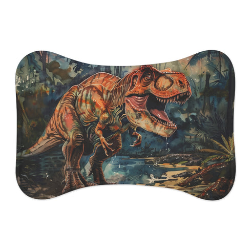 "Jurassic T-Rex Pet Mat: Roar-some Comfort for Your Furry Friend"