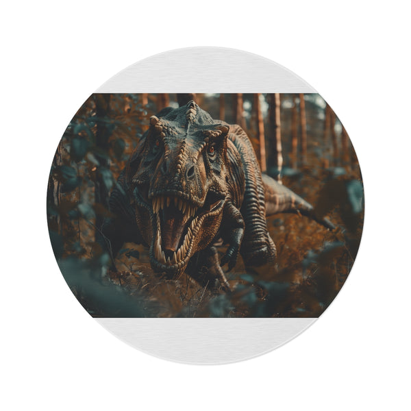 "Jurassic T-Rex Round Rug: Roar-some Addition to Any Room"