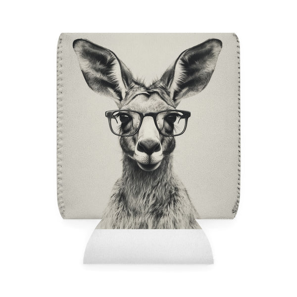 Kangaroo Glasses Hipster Can Cooler