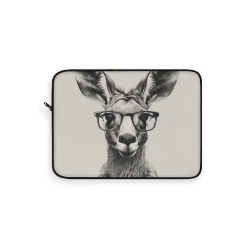 "Kangaroo Hipster Laptop Sleeve: Stylish Protection"
