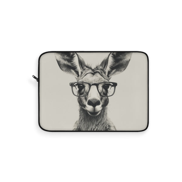 "Kangaroo Hipster Laptop Sleeve: Stylish Protection"