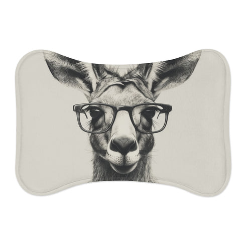 "Kangaroo Hipster Pet Mat: Trendy, Stylish, Fun!"