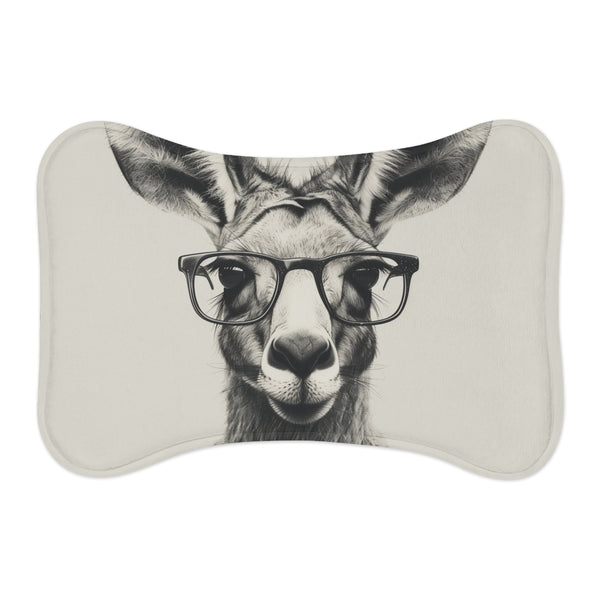 "Kangaroo Hipster Pet Mat: Trendy, Stylish, Fun!"
