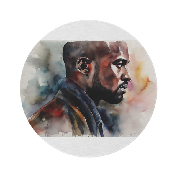 "Kanye Chic Round Rug: Elevate Your Space With Hip Hop Flair"