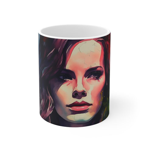 Kate Beckinsale Watercolor Neon Mug
