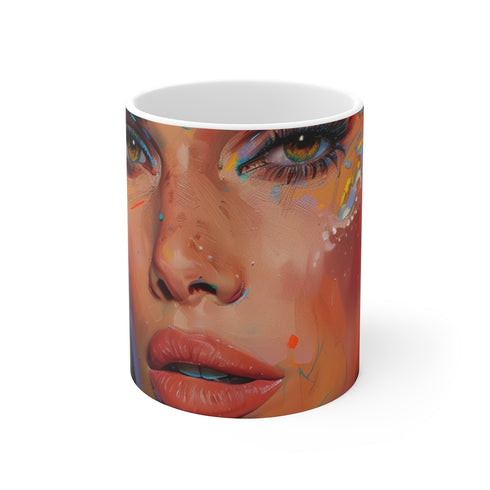 "Kendall Jenner Portrait Coffee Mug"