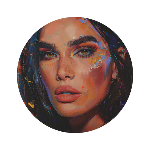 "Kendall Jenner Portrait Round Rug"