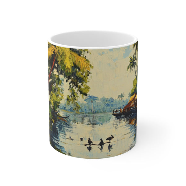 "Kerala Backwaters Coffee Mug: Serene and Stunning"