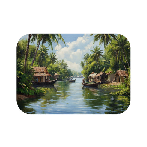 "Kerala Backwaters Inspired Bath Mat"