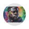 "Kevin Hart Watercolor Neon Round Rug"