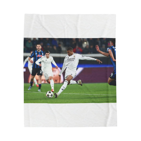 "Kick Back with Mbappe: Plush Blanket"